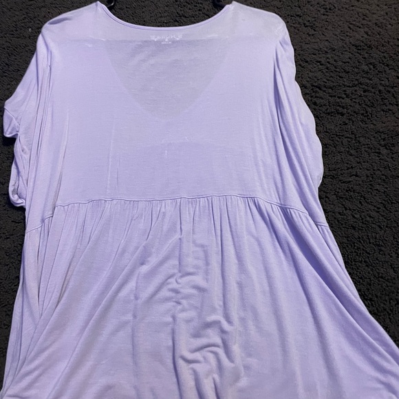 Purple, tshirt, flowy bottom - Picture 2 of 2